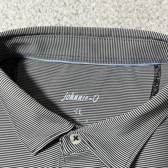Johnnie O Polo Shirt Mens XL Stripe Performance Avalon Golf Club Stretch Casual - Picture 7 of 10